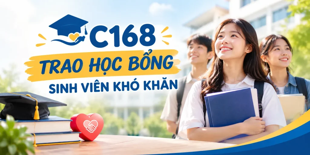 c168 trao học bổng sinh viên khó khăn